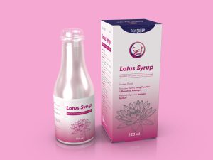 Lotus Syrup Herbal medicine packaging design