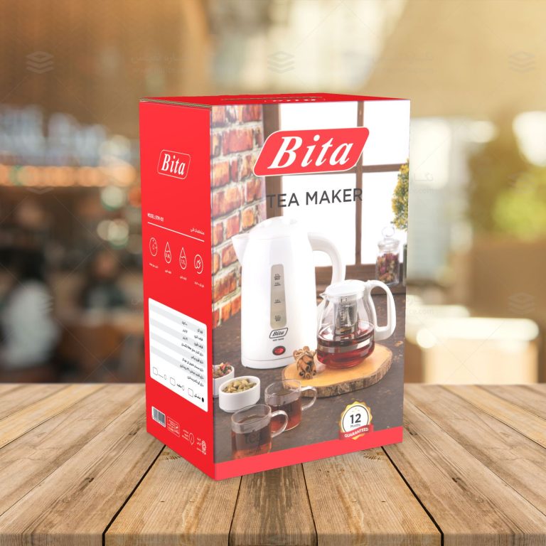 Bita plastic tea maker box with red design