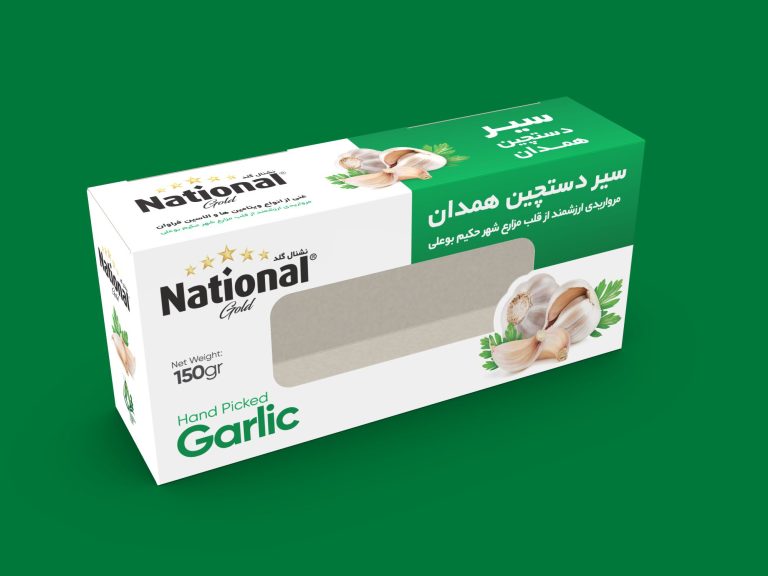 Hand-picked garlic box from Hamedan with window