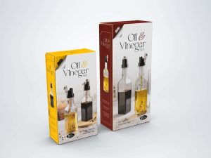 Kitchenware packaging design with internal bottle separator